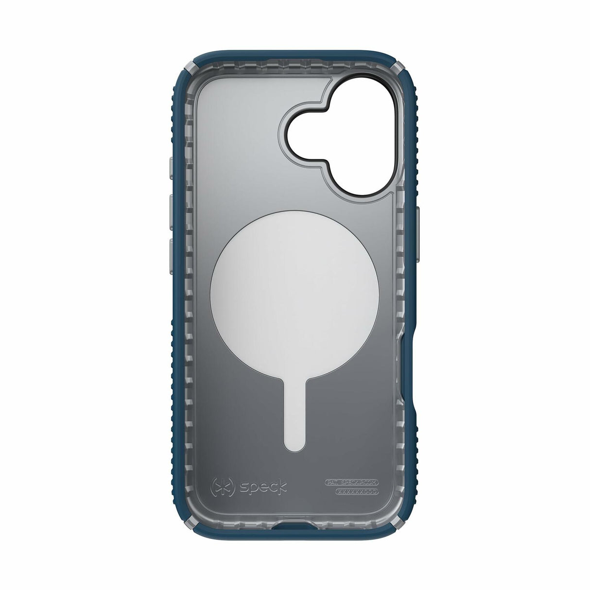 Speck PRESIDIO2 Grip for iPhone 17 Case, MagSafe-Compatible, Slim Protective Case, DEEP SEA/Silver Metallic/Spell Blue