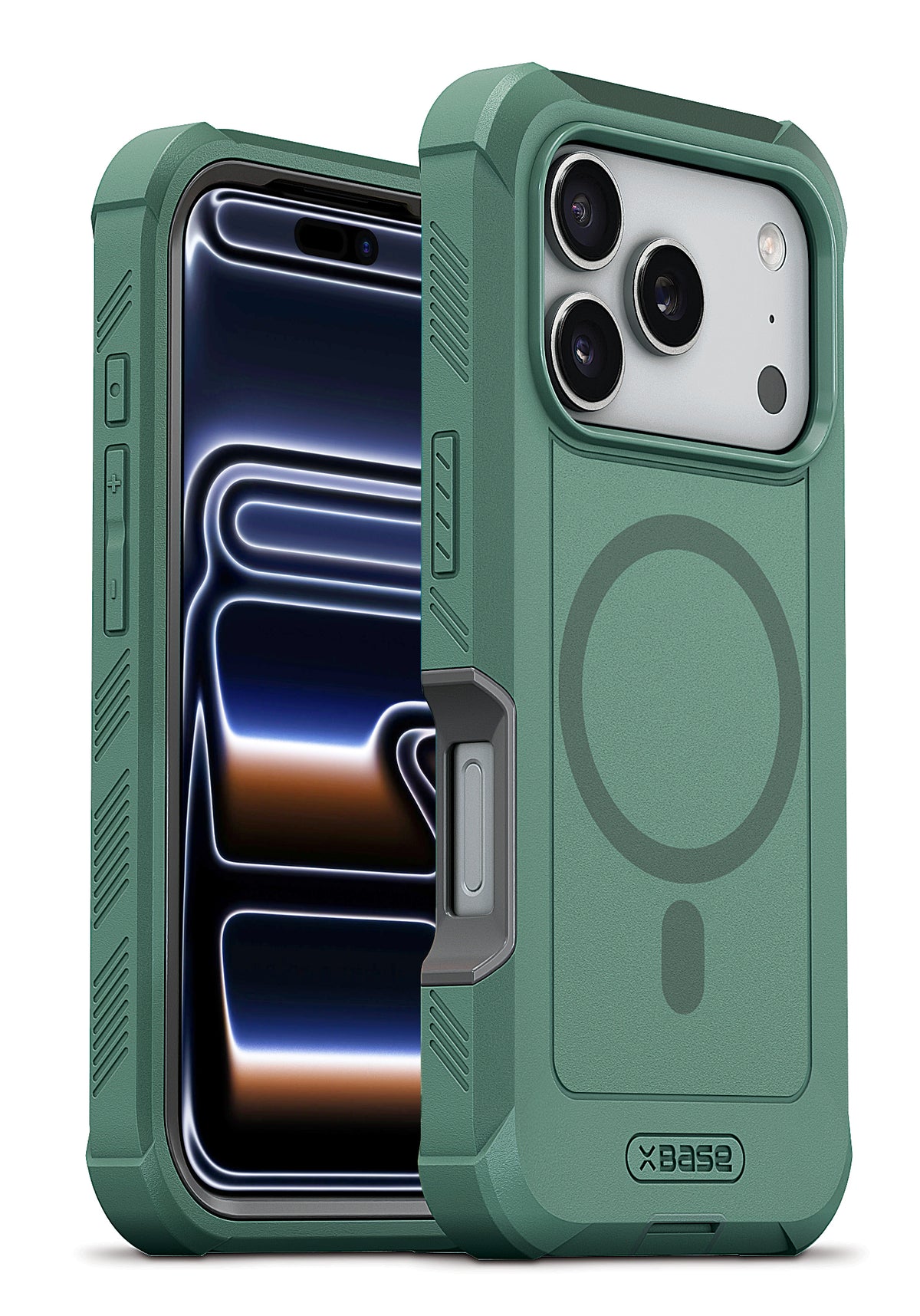 xBase iPhone 17 Pro - Boulder MagSafe Heavy-Duty Co-Molded Rugged Protective Case - Green - image 1