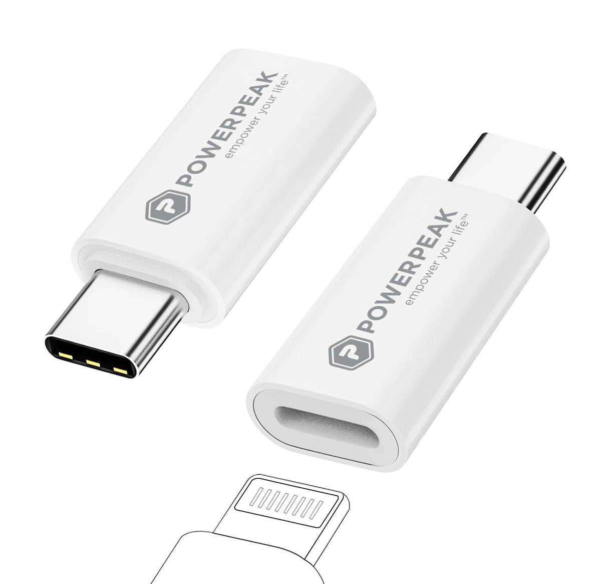POWERPEAK LIGHTNING TO USB-C ADAPTER