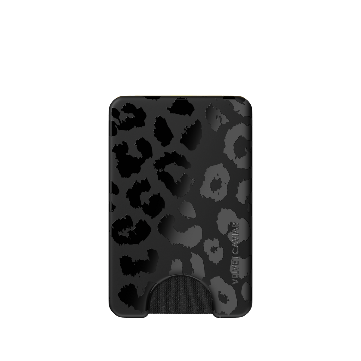 VELVET CAVIAR - Magnetic Phone Wallet- Black Leopard
