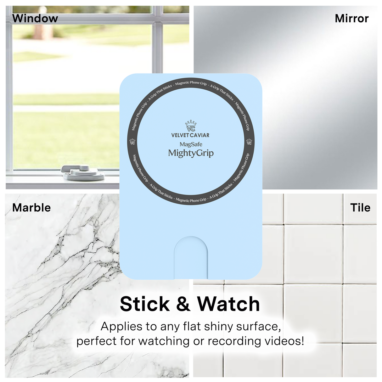 VELVET CAVIAR - Magnetic Suction Phone Mount- Blue
