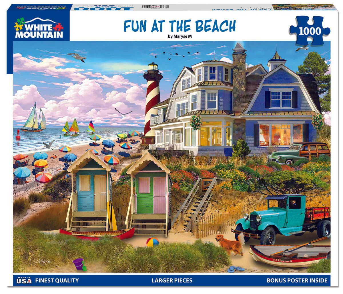 White Mountain Fun At The Beach - 1000 Piece Jigsaw Puzzle