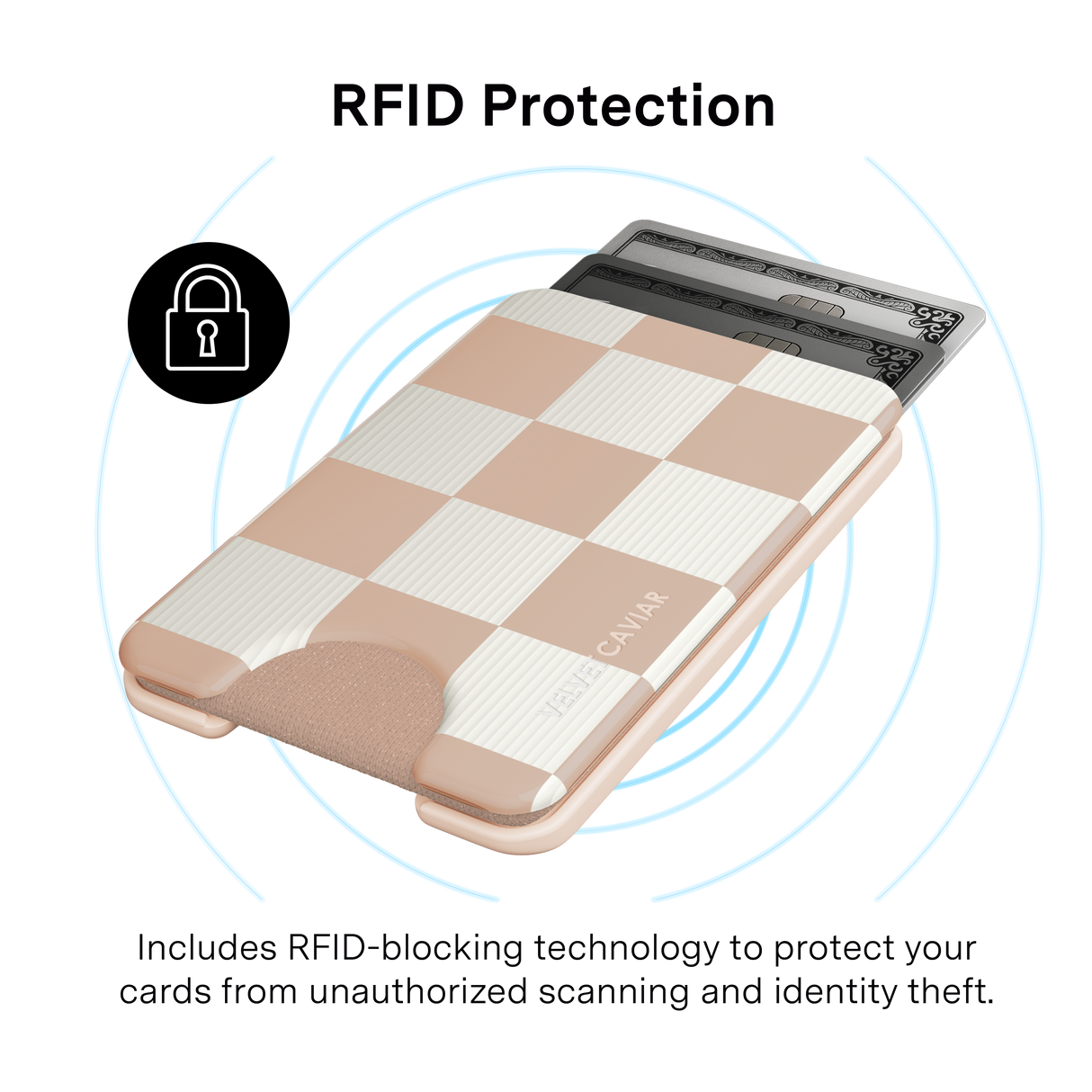 VELVET CAVIAR - Magnetic Phone Wallet- Nude Vibe Checker