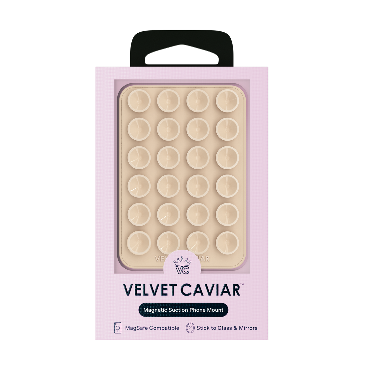 VELVET CAVIAR - Magnetic Suction Phone Mount- Nude