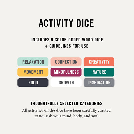 Two Tumbleweeds - Activity Dice - Inspiration for Mood-boosting Activities