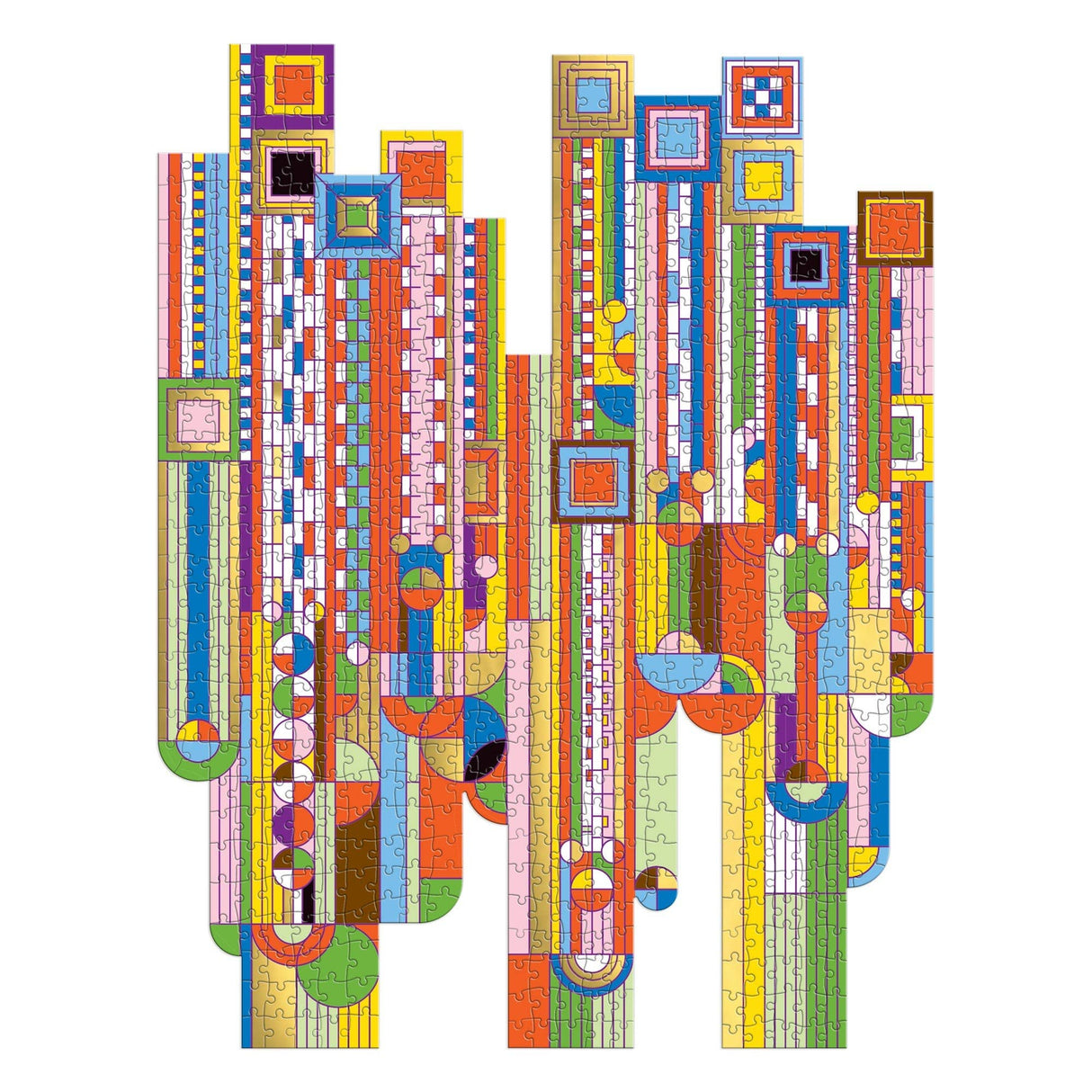 Galison - Frank Lloyd Wright Saguaro Cactus & Forms 750 Piece Shaped Foil Puzzle
