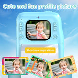 Funky Rico Inc - Instant Print Digital Camera for Kids, Ink Free Thermal Blue