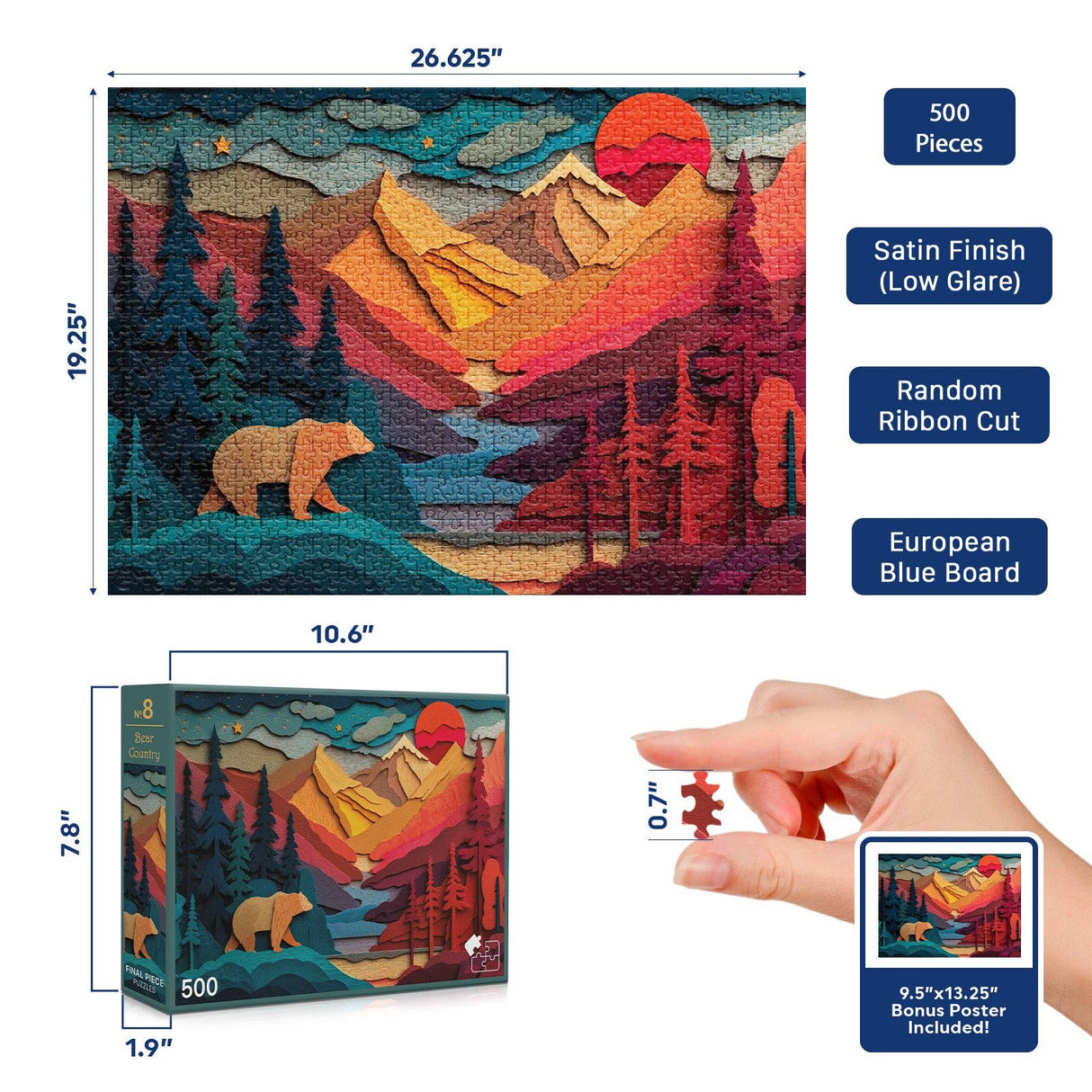 Final Piece Puzzles - No. 8 - Bear Country - 500 Piece