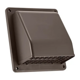 Lambro® 6-In. Plastic Wall Exhaust or Air Intake Vent with Hinged Screen and Removable Damper, 351 (Brown)