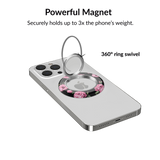 VELVET CAVIAR - Magnetic Phone Ring & Stand - Pink Rose Floral