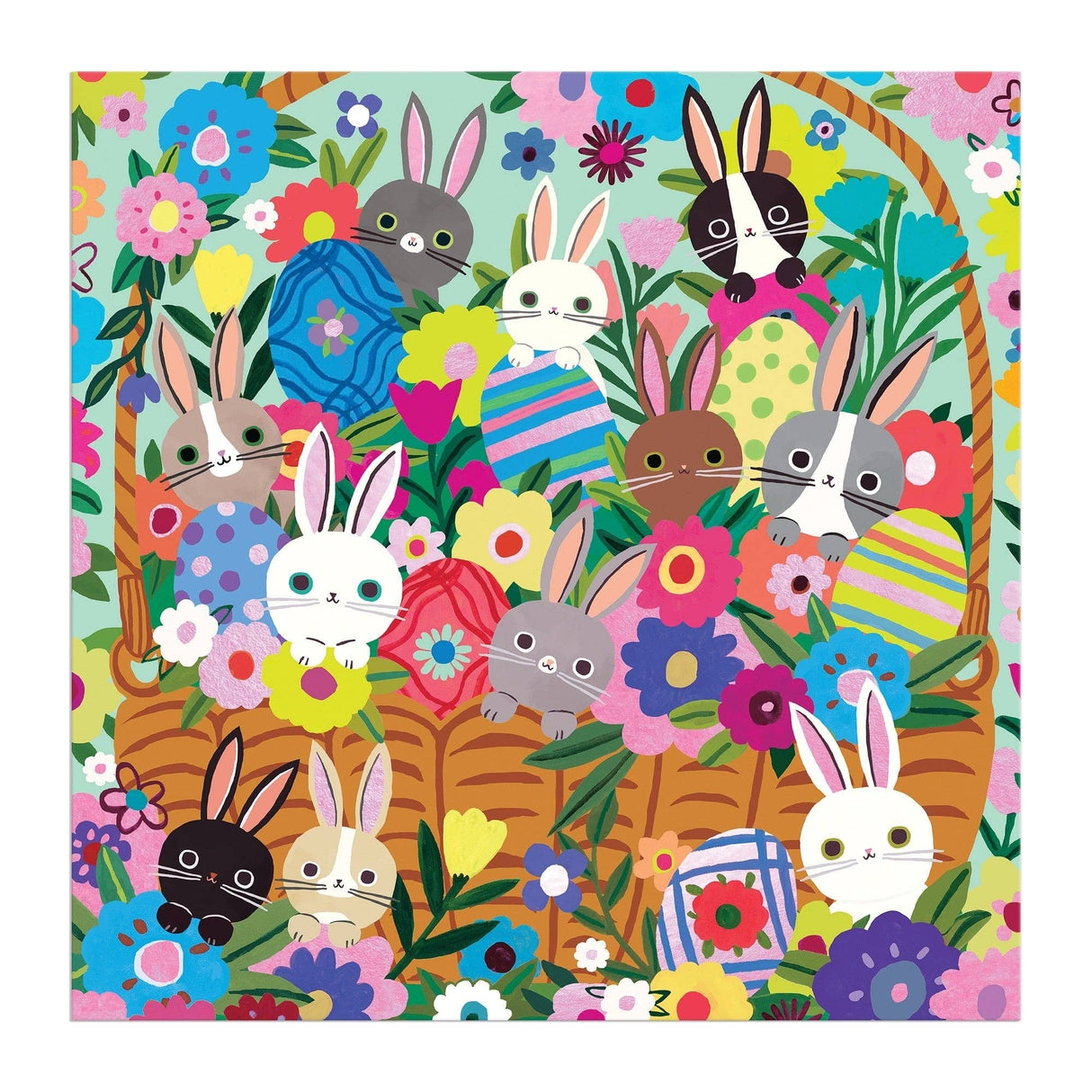 Mudpuppy - Blooming Bunnies 500 Piece Foil Family Puzzle