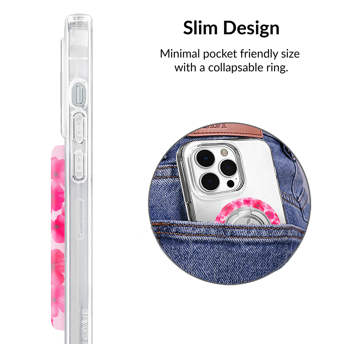 VELVET CAVIAR - Magnetic Phone Ring & Stand - Cherry Blossom