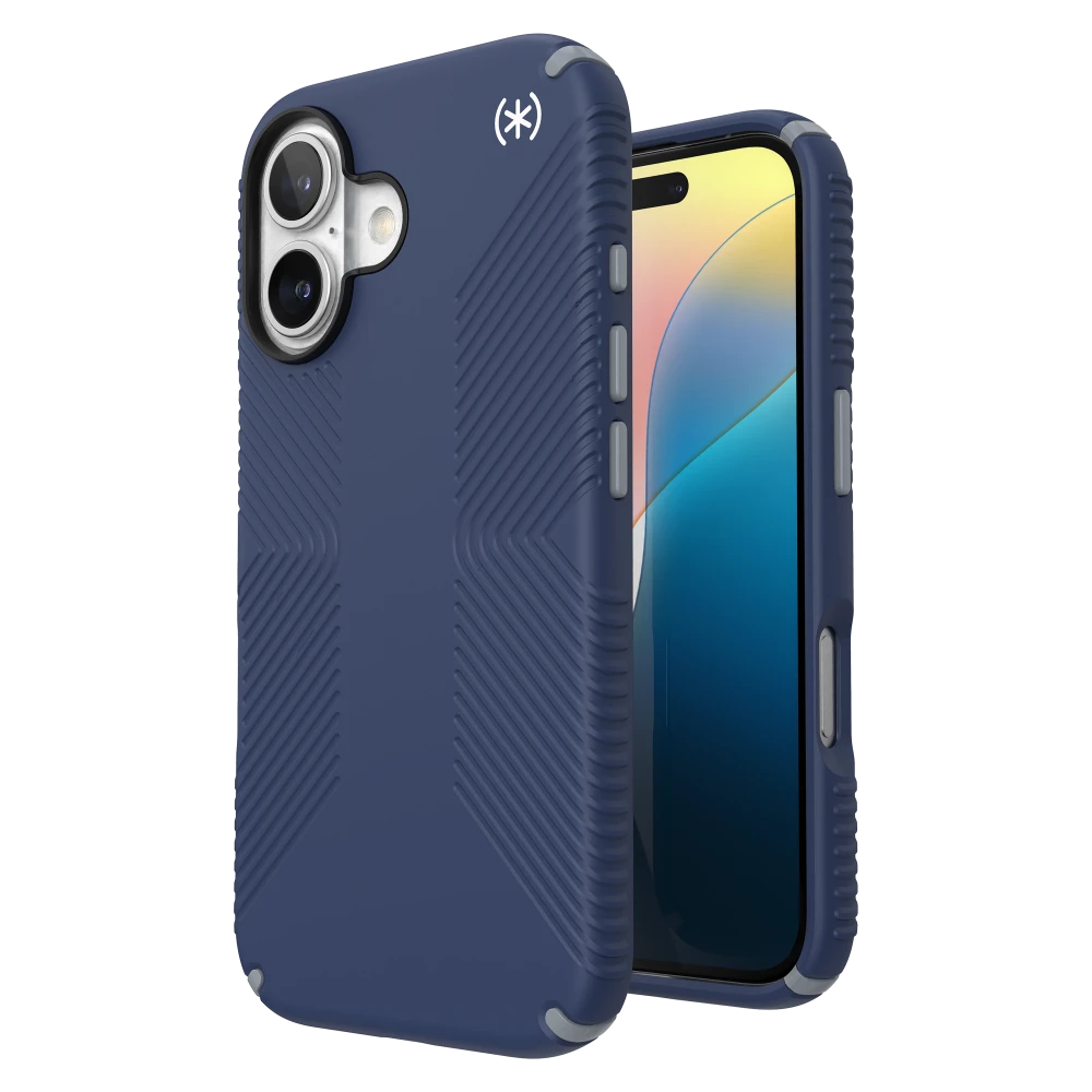 Speck - Presidio2 Grip MagSafe Case with for Apple iPhone 16 - Coastal Blue