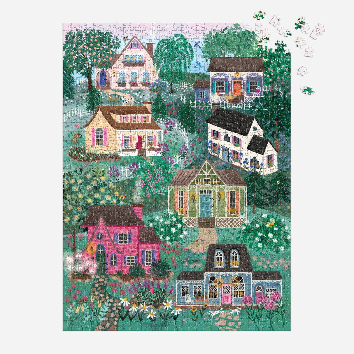 Galison - Joy Laforme The Cottage Hills 1000 Piece Puzzle in a Square Box