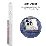 VELVET CAVIAR - Magnetic Phone Ring & Stand - Dusty Rose Chrome Floral