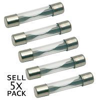 250 VAC, 0.5 A, FAST-BLOW GLASS AMERICAN TYPE FUSE - 5 PACK