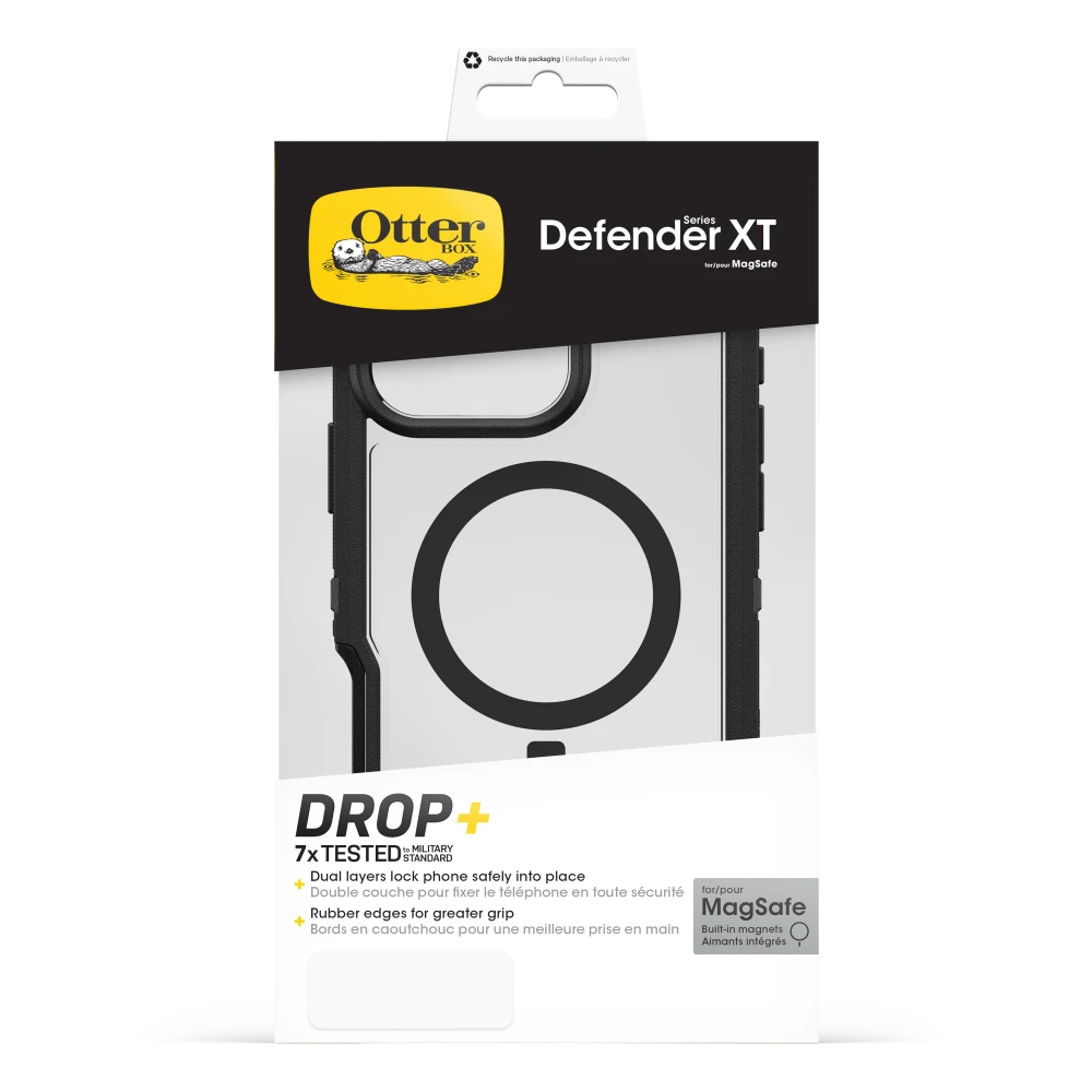 OtterBox - Defender Pro XT Clear MagSafe Case for Apple iPhone 16 Pro Max - Dark Side
