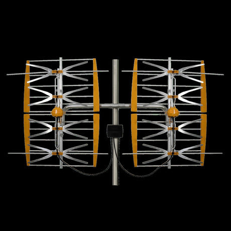 Televes 108381, 8 Bay Dipole Array Amplified Antenna, hi-VHF/UHF, 5G/LTE Filtered, Multi-directional Dual Market