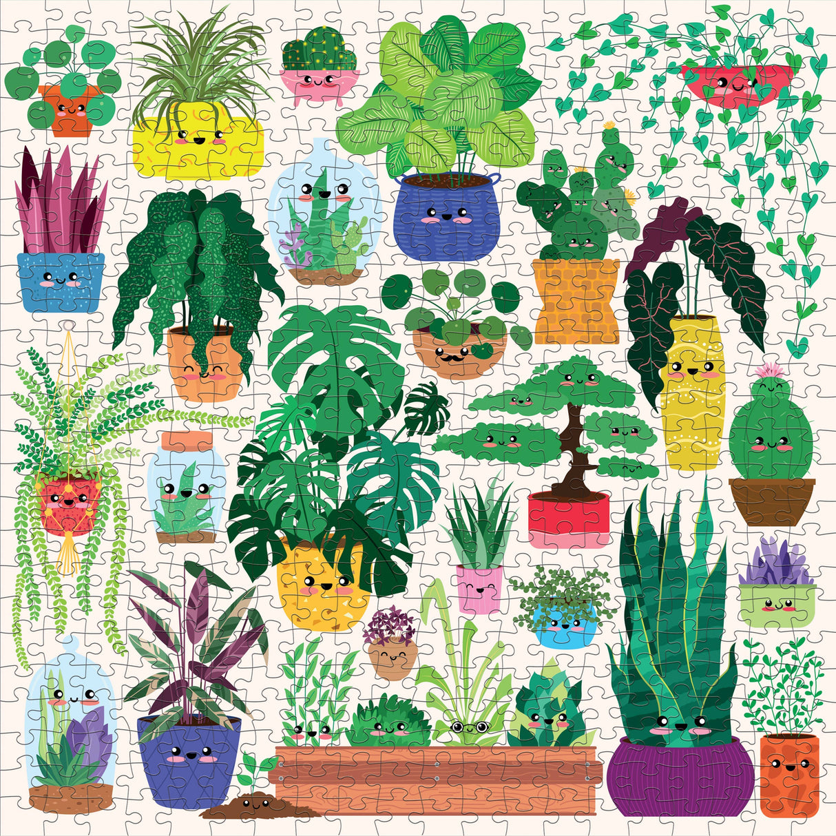 Mudpuppy - Happy Plants 500 Piece Family Puzzle