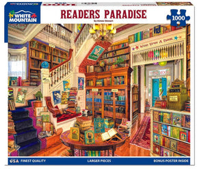 White Mountain Puzzles - Readers Paradise - 1000 Piece Jigsaw Puzzle