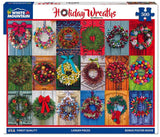 White Mountain Holiday Wreaths Christmas Puzzles 500 Pieces Jigsaw Puzzle for Adults and Family