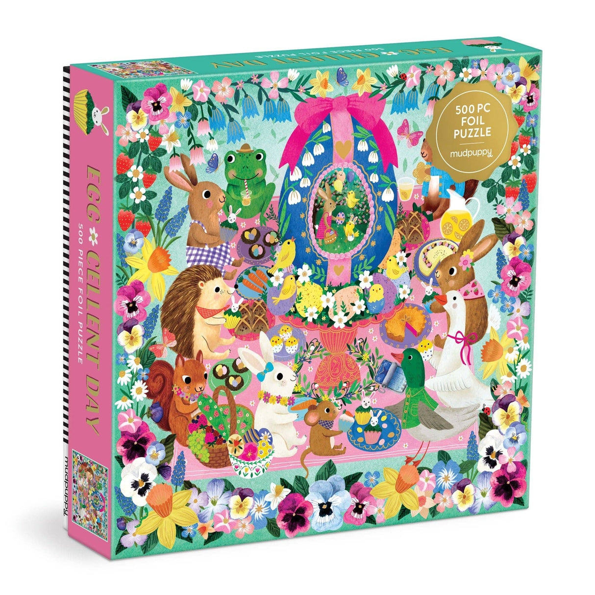 Mudpuppy - Egg-cellent Day 500 Piece Foil Family Puzzle
