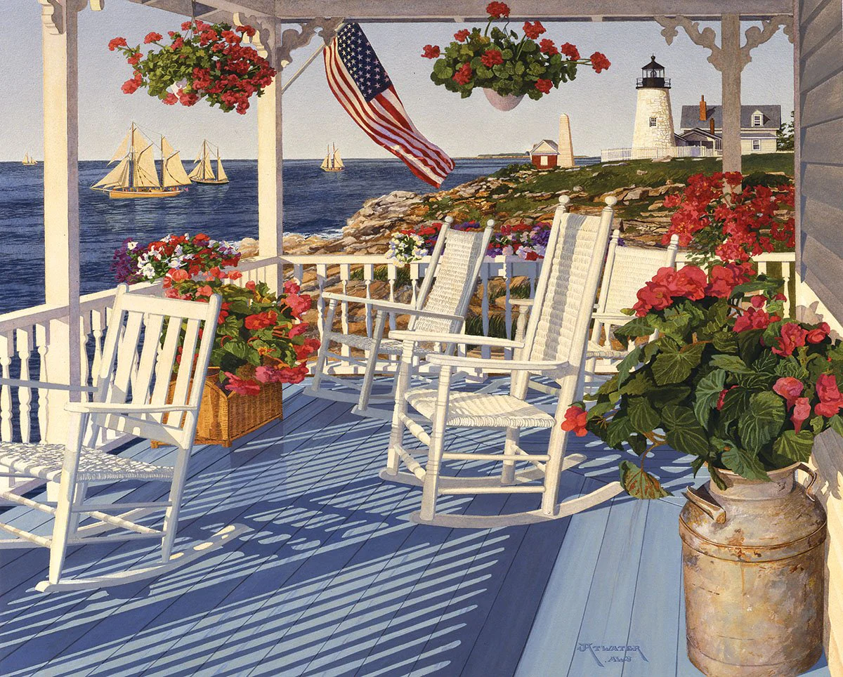 White Mountain Puzzles Lighthouse Point - 1000 Piece Jigsaw Puzzle