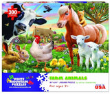 White Mountain Farm Animals - 300 Piece Jigsaw Puzzle