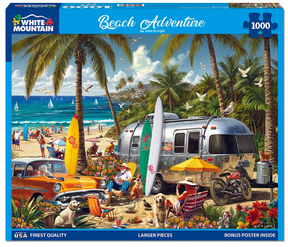 White Mountain Puzzles - Beach Adventure - 1000 Piece Jigsaw Puzzle