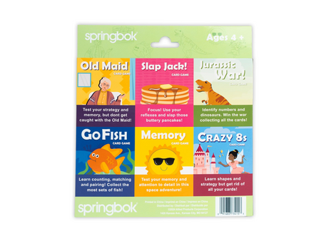 Springbok Kids 6 in 1 Card game variety set