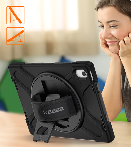 xBase iPad 10 & 11 Gen Armor Tech Heavy Duty Case w/Hand Strap/Shoulder Strap & Kickstand - image 5