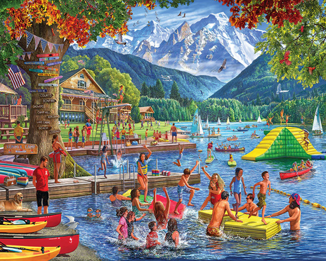 White Mountain Summer Camp - 1000 Piece Jigsaw Puzzle