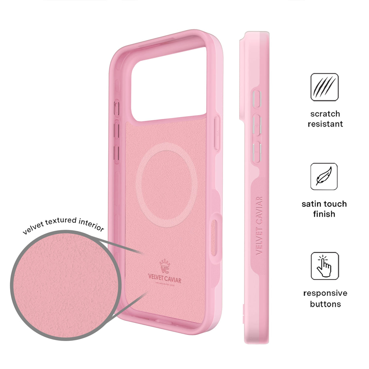 VELVET CAVIAR MagSafe Case for Apple iPhone 18 Pro Max / 17 Pro Max, Strawberry Milk, lifestyle view