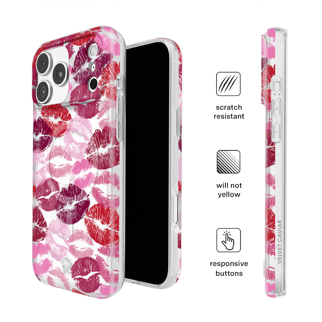 VELVET CAVIAR iPhone 17 Pro MagSafe Case, Kiss Me, lifestyle view