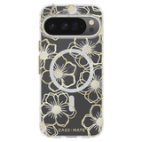 Case-Mate - Floral Gems Case with Magnet for Google Pixel 10 Pro XL - Gold