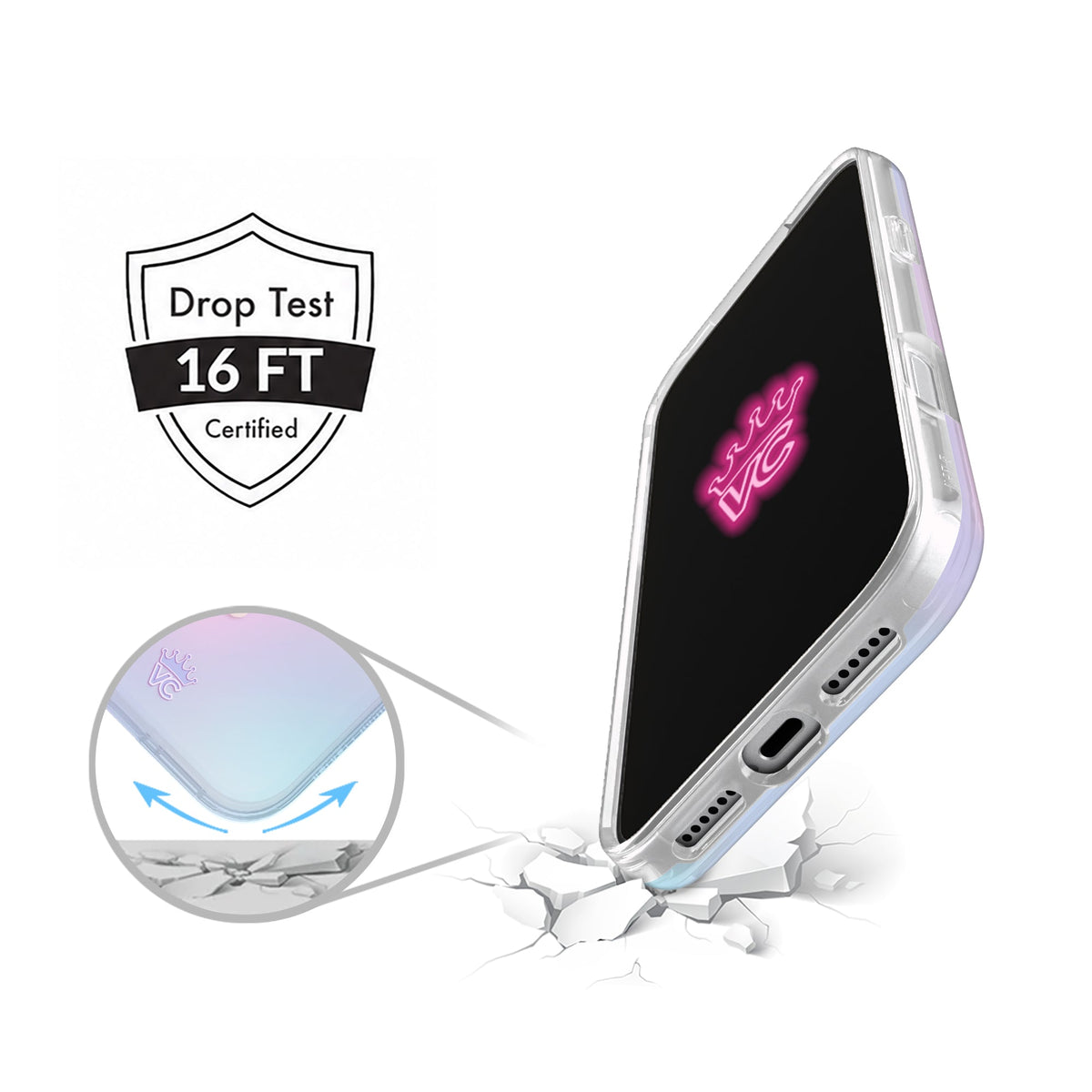 VELVET CAVIAR MagSafe Case for Apple iPhone 18 Pro / 17 Pro, Jelly Glow Aura, angle view