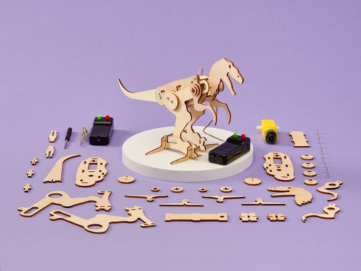 Kitsville - Dinosaur Robot DIY Kit - T-Rex, STEM Toy, Craft Kit