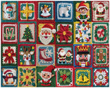 Christmas Crochet 1000 piece jigsaw puzzle by White Mountain Puzzles, completed puzzle image