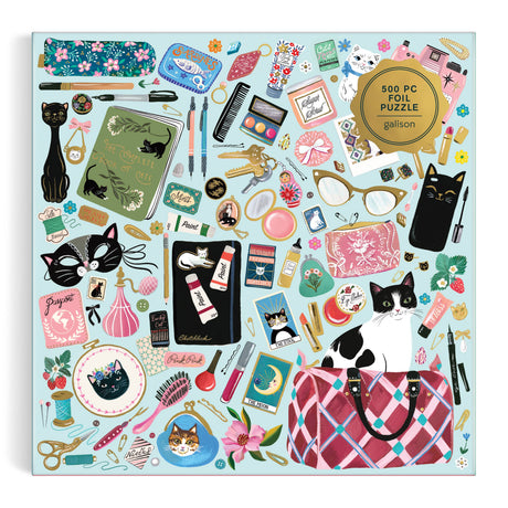 Galison - Purrfect Accessories 500 Piece Foil Puzzle