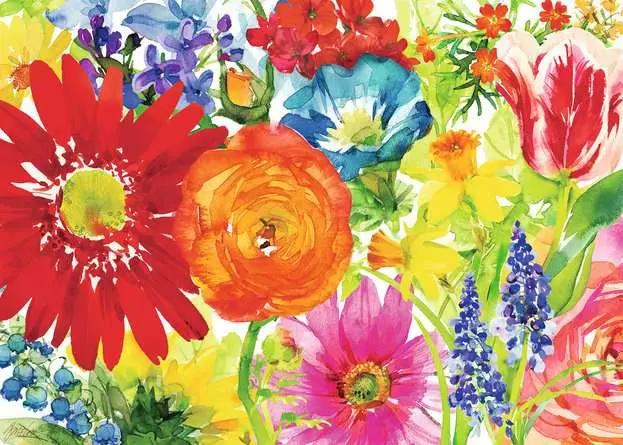 Ravensburger Abundant Blooms | 1000-Piece Jigsaw Puzzle for Kids and Adults | Precision-Made for Perfect Fit | Unique Anti-Glare Surface | Engaging Activity for Brain Development