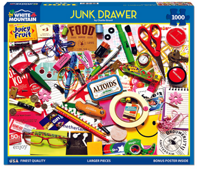White Mountain Puzzles - Junk Drawer - 1000 Piece Jigsaw Puzzle