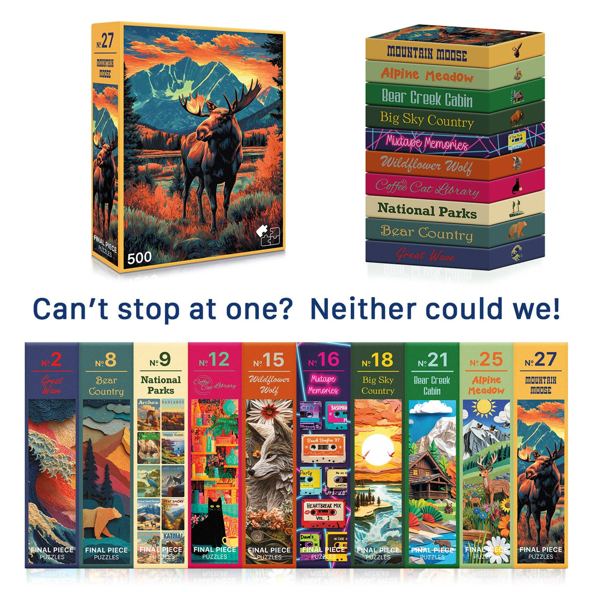 Final Piece Puzzles - No. 27 - Mountain Moose - 500 Piece