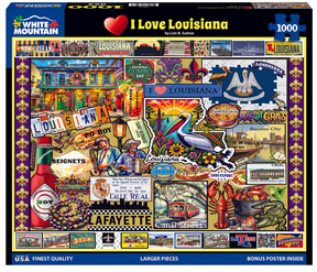 White Mountain Puzzles - I Love Louisiana - 1000 Piece Jigsaw Puzzle