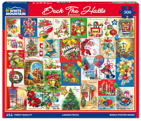 White Mountain Puzzles - Deck The Halls - 500 Piece Jigsaw Puzzle