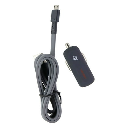 Ventev - Qc3.0 24w Dashport Rq1300 Mini Car Charger And Usb A To Micro Usb Cable 3.3ft - Gray