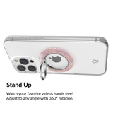 VELVET CAVIAR - Magnetic Phone Ring & Stand - Dusty Rose Chrome Floral