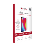 Zagg - Isod Ultra Clear Plus 4 Layer Film Screen Protector 25 Pack For Small Screens - Clear