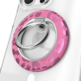 VELVET CAVIAR - Magnetic Phone Ring & Stand - Pink Ruby Leopard