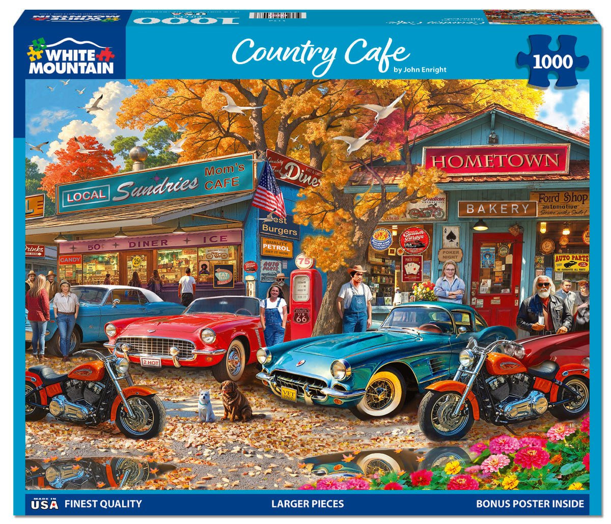 Country Cafe 1000 piece jigsaw puzzle by White Mountain Puzzles, box image