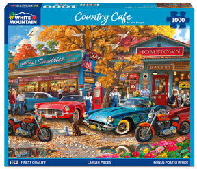 Country Cafe 1000 piece jigsaw puzzle by White Mountain Puzzles, box image